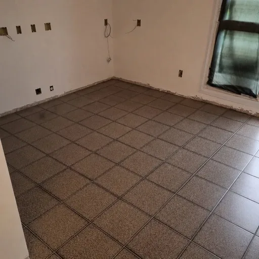 Piso antes da instalação